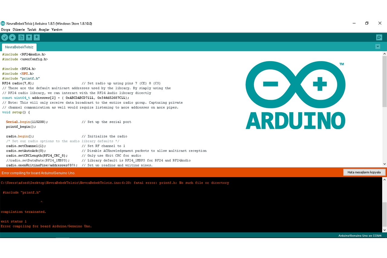 Passar código para o Arduíno